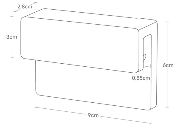 YAMAZAKI Černý plastový držák Film Hook 9 cm