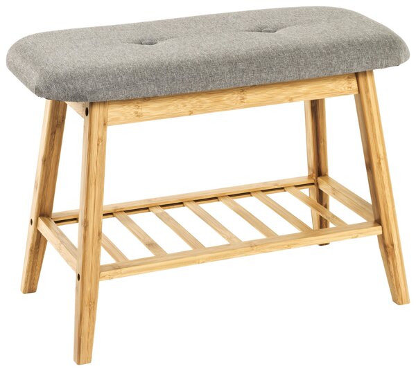 LAVICE S BOTNÍKEM, šedá, přírodní barvy, 60/44/30 cm Xora - Regály na boty