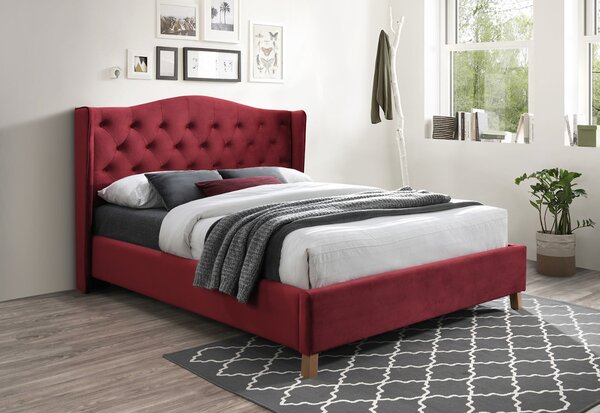 Čalouněná postel ASPEN Velvet, 160x200, bluvel 59