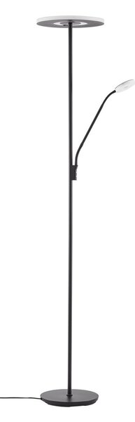 Stojací Lampa Lucande, Raymond, stmívatelné, Černá, Obývací pokoj, Kov, Moderní
