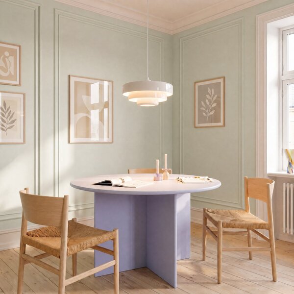 Závěsná svítidlo Lindby, Tivra, stmívatelné, Bílá, Jídelna, Kov, Design
