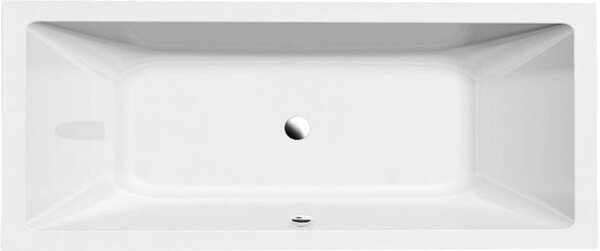 CERANO - Obdélníková akrylátová vana Donna - bílá lesklá - 180x70 cm