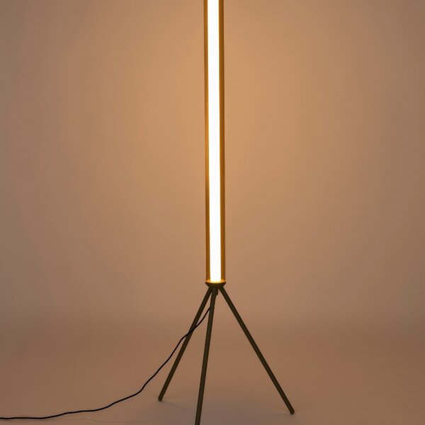 Béžová skleněná stojací lampa ZUIVER SCOTTY 156 cm