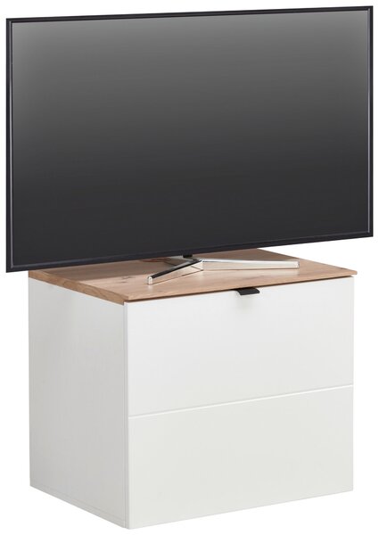 KOMODA POD TELEVIZI, bílá, dub artisan, 60/62/44 cm Hom`in - Komody bílé
