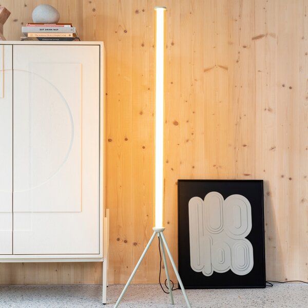 Béžová skleněná stojací lampa ZUIVER SCOTTY 156 cm