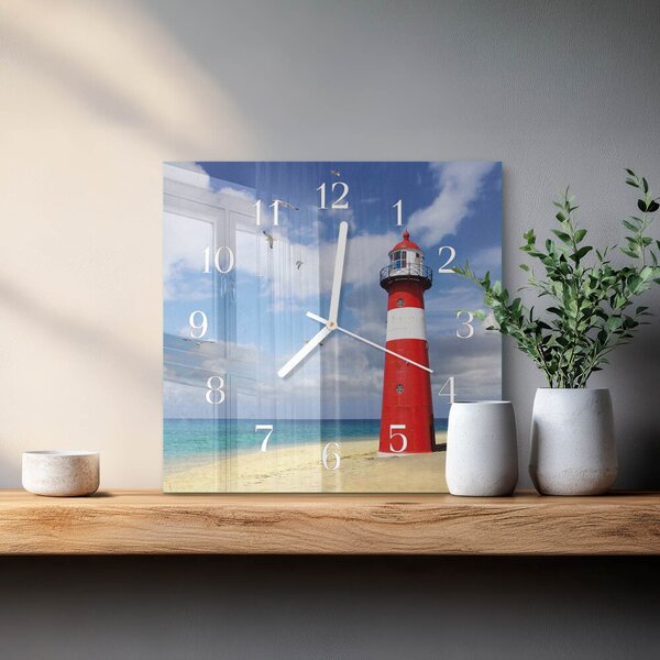 Skleněné hodiny Maják zskb-30x30-00084795