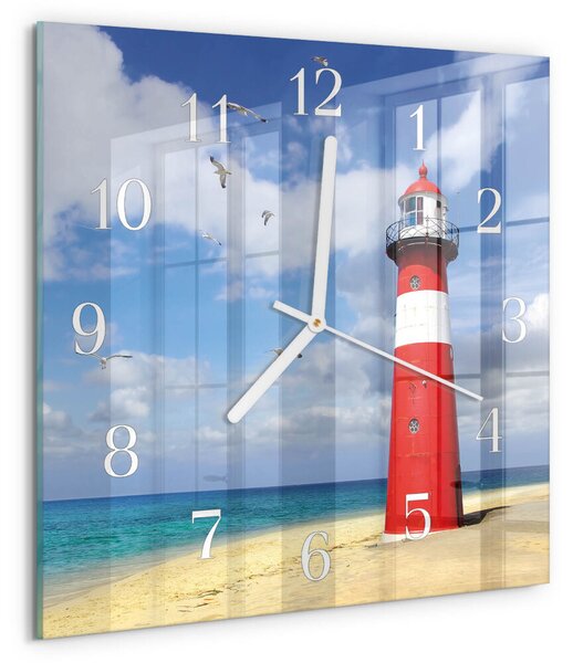 Skleněné hodiny Maják zskb-30x30-00084795