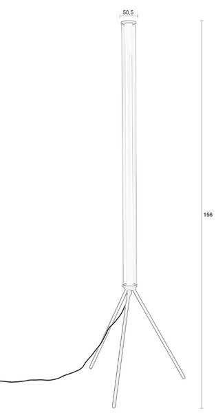 Béžová skleněná stojací lampa ZUIVER SCOTTY 156 cm