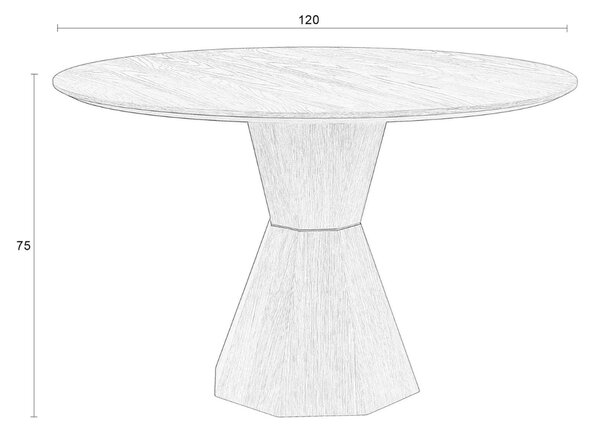Dubový jídelní stůl ZUIVER LOTUS 120 cm
