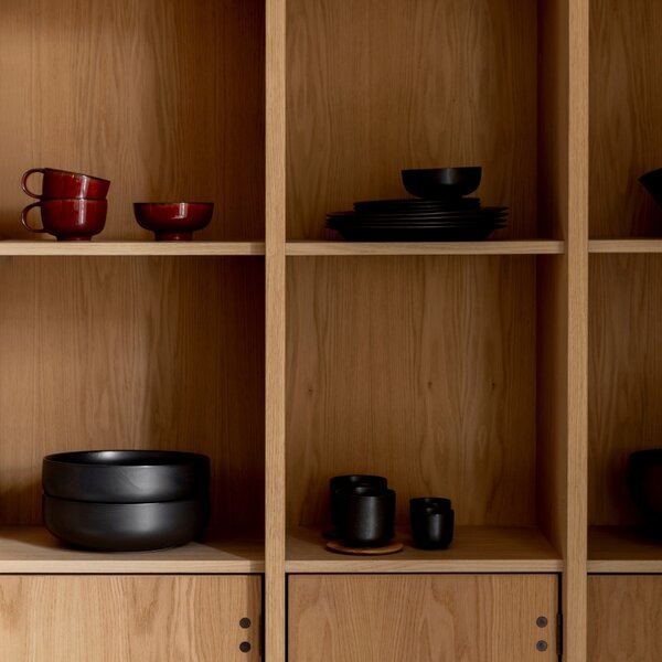 Audo CPH Set dvou tmavě hnědo šedých porcelánových misek AUDO NEW NORM 25 cm