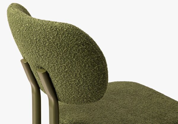 Micadoni Zelená bouclé jídelní židle Sam