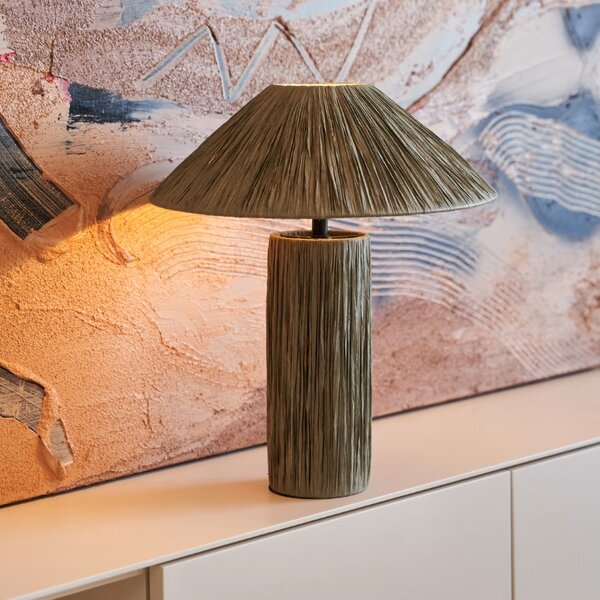 Zelená stolní lampa Kave Home Samse