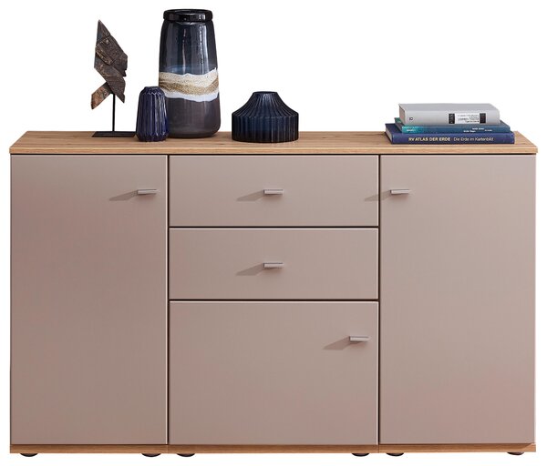 ŠIROKÁ KOMODA, šedá, barva starého dubu, 150/90/40 cm Venda - Široké komody