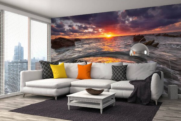 DIMEX | Vliesová fototapeta Lokace Hry o trůny MS-5-3117 | 375 x 250 cm | bílá, žlutá, šedá