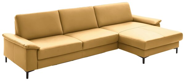 ROHOVÁ SEDAČKA, kůže, žlutá Dieter Knoll - Sedací soupravy