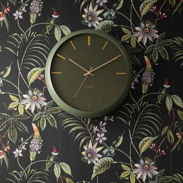 Present time Zeleno-zlaté nástěnné hodiny Belene Ø 40 cm