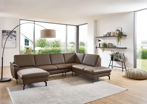 SEDACÍ SOUPRAVA, kůže, hnědá Beldomo Premium - Sedací soupravy