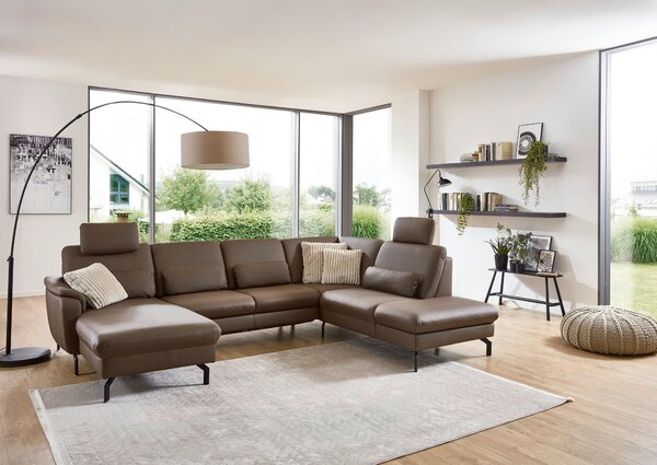 SEDACÍ SOUPRAVA, kůže, hnědá Beldomo Premium - Sedací soupravy
