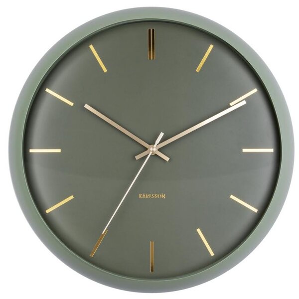 Present time Zeleno-zlaté nástěnné hodiny Belene Ø 40 cm