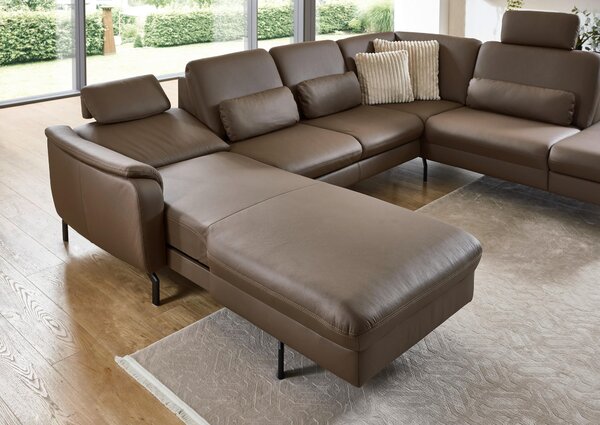 SEDACÍ SOUPRAVA, kůže, hnědá Beldomo Premium - Sedací soupravy