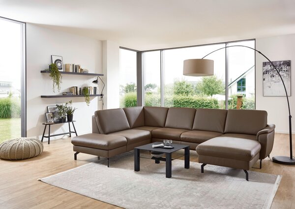 SEDACÍ SOUPRAVA, kůže, hnědá Beldomo Premium - Sedací soupravy