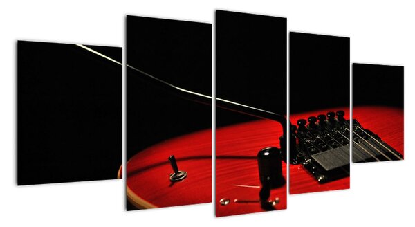 Obraz červené kytary (150x70cm)