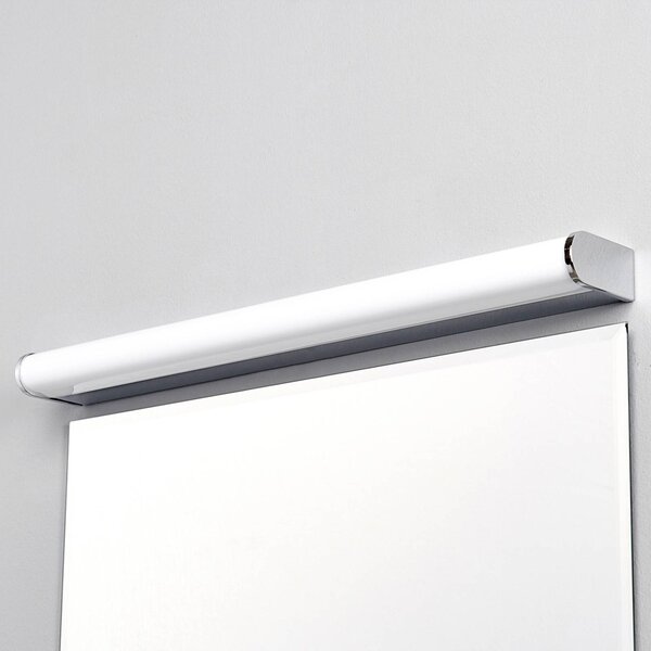 Lindby Nástěnné svítidlo LED Philippa, zaoblené, 58 cm, chrom, IP44, Chrom / stříbro, Koupelna, kov, Moderní