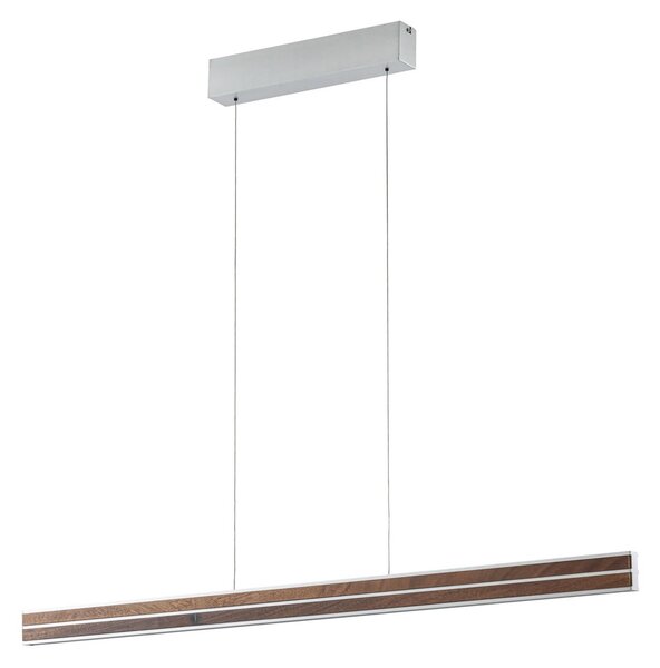 Závěsná svítidlo Quitani, Lisene, stmívatelné, Dřevo, Jídelna, Dřevo, Design