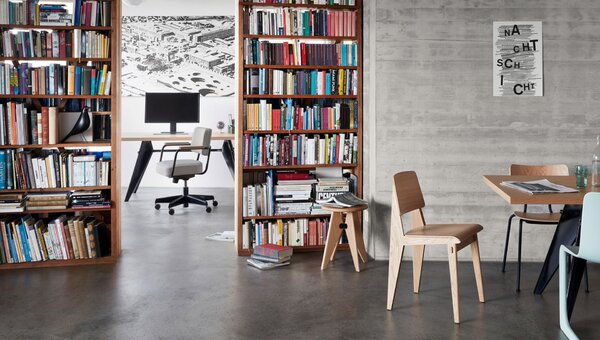 Vitra designové židle Chaise Tout Bois (dub, kluzáky na tvrdou podlahu)