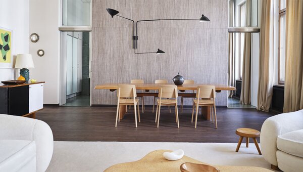 Vitra designové židle Chaise Tout Bois (dub, kluzáky na tvrdou podlahu)