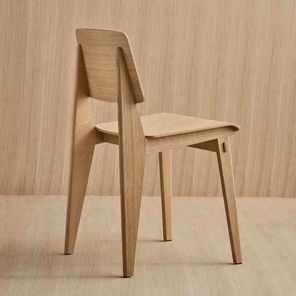 Vitra designové židle Chaise Tout Bois (dub, kluzáky na tvrdou podlahu)