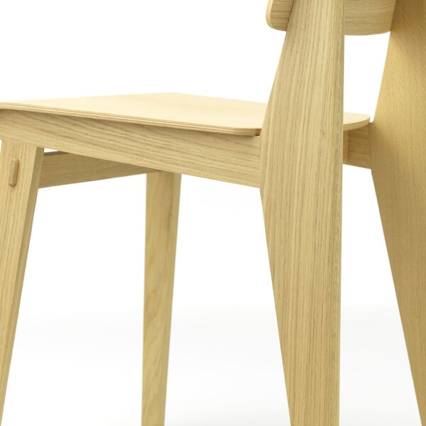 Vitra designové židle Chaise Tout Bois (dub, kluzáky na tvrdou podlahu)