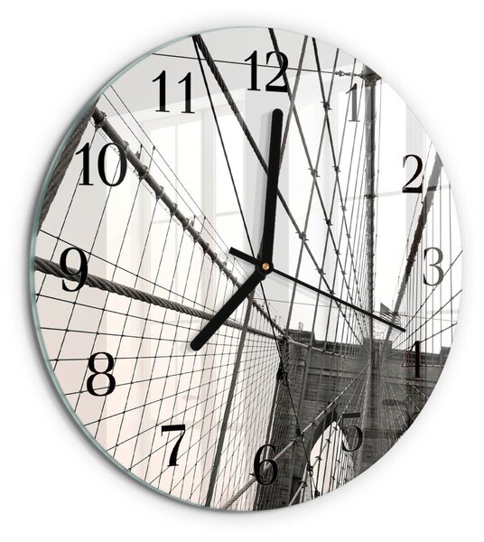 Skleněné nástěnné hodiny Brooklynský most zsoc-fi30-00177277