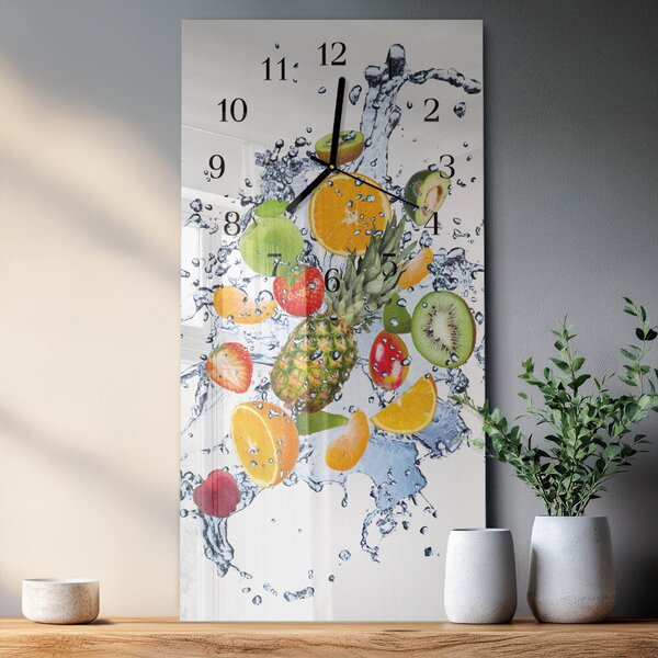 Skleněné hodiny vertikální Ovoce zsppc-30x60-00170986