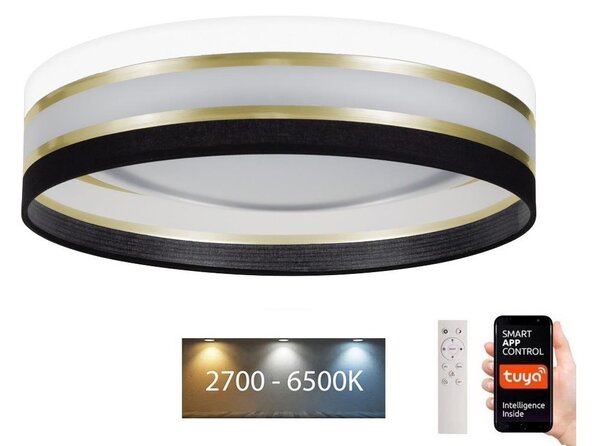 Belis LED Stmívatelné stropní svítidlo SMART CORAL 24W/230V Wi-Fi Tuya černá/bílá +DO BE0877