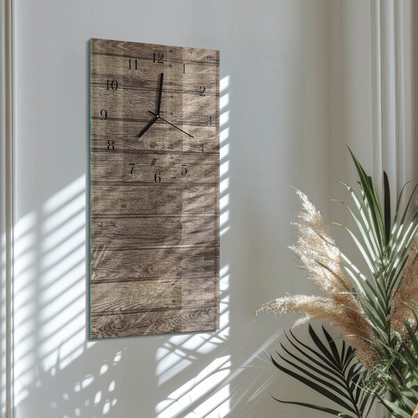 Skleněné hodiny vertikální Dřevo zsppc-30x60-00178165