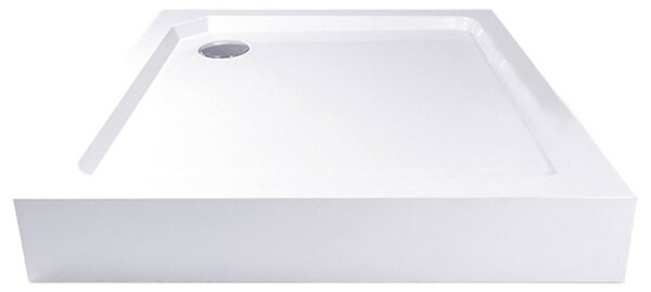 Mereo Čtvercová sprchová vanička, 80x80x14 cm, SMC, bílá, včetně nožiček a sifonu CV41H