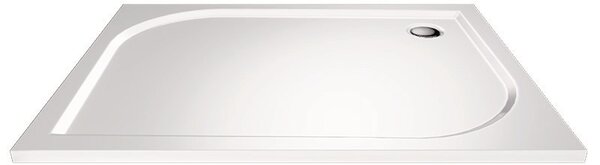 Mereo Obdélníková sprchová vanička, 90x80x3 cm, bez nožiček, litý mramor CV74M