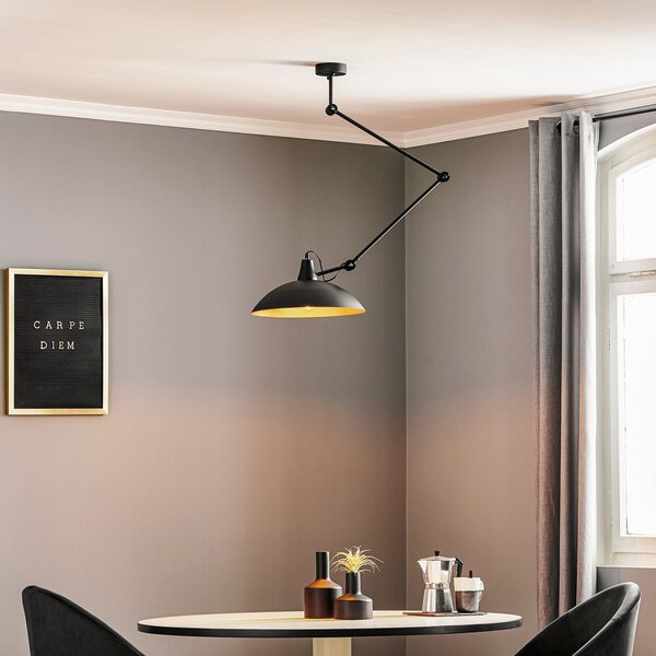 Stropní Lampa ALDEX, 808, stmívatelné, Černá, Obývací pokoj, Kov, Moderní