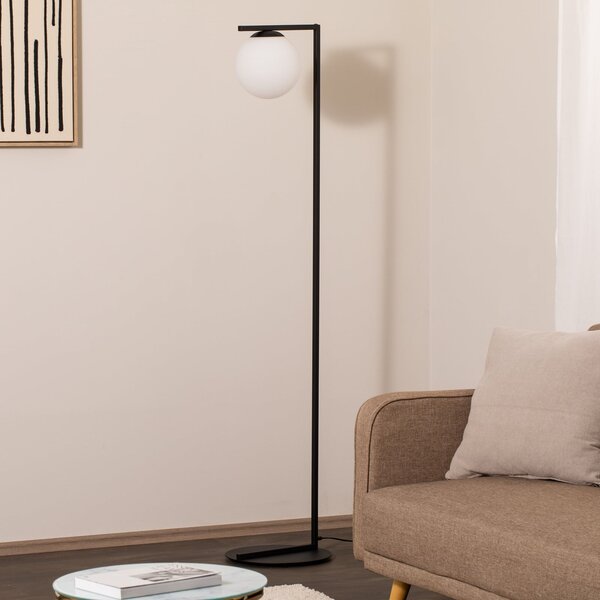 Stojací Lampa ALDEX, Zac, Černá, Obývací pokoj, Kov, Moderní