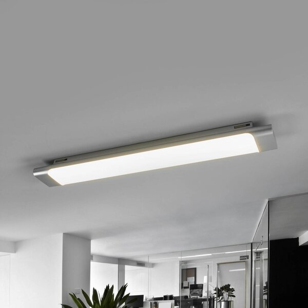 Arcchio Vinca LED stropní svítidlo, 60 cm, 1 620 lm, 4 000 K, Hliník / šedá / zinek, Pracovna / kancelář, Plast, Moderní