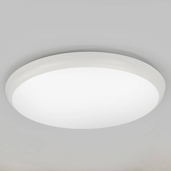Arcchio LED stropní svítidlo Augustin, Ø 40 cm, 4 000 K, IP54, Bílá / opál, Koupelna, Plast, Moderní