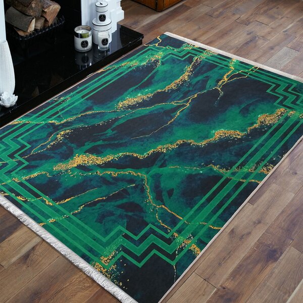 Makro Abra Moderní kusový koberec protiskluzový Horeca 18 zelený Rozměr: 80x150 cm