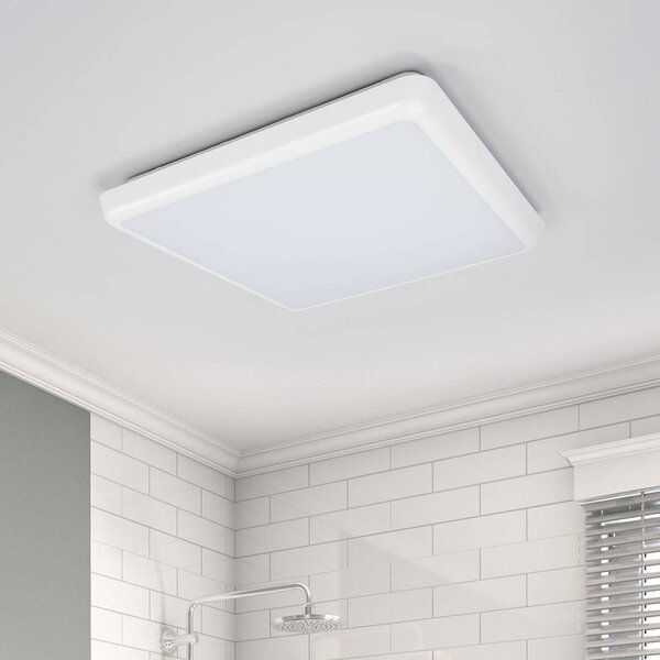 Arcchio LED stropní svítidlo Augustin, 30 x cm, bílé, IP54, Bílá / opál, Koupelna, Plast, Moderní