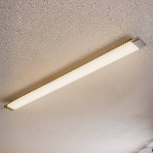 Arcchio LED stropní svítidlo Vinca, 120 cm, 3 450 lm, 4 000 K, Hliník / šedá / zinek, Pracovna / kancelář, Plast, Moderní