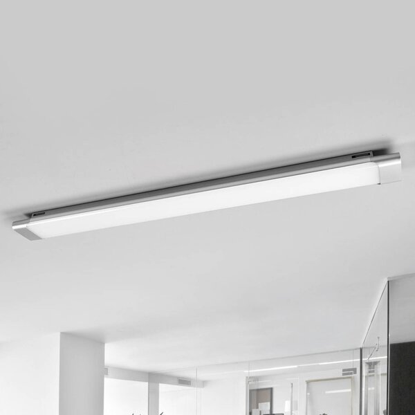 Arcchio LED stropní svítidlo Vinca, 90 cm, 2 650 lm, 4 000K, Hliník / šedá / zinek, Pracovna / kancelář, Plast, Moderní