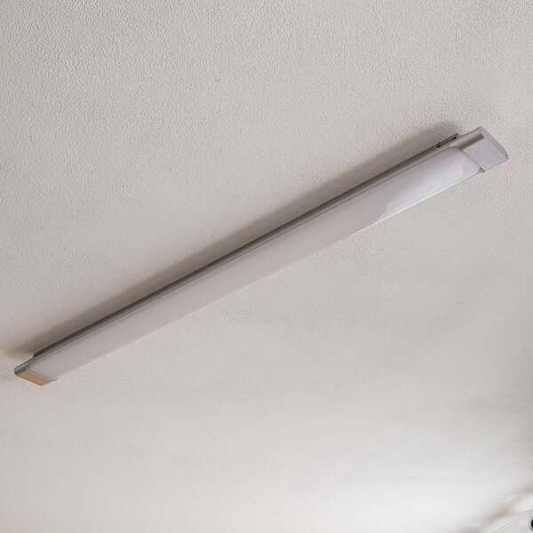 Arcchio LED stropní svítidlo Vinca, 120 cm, 3 450 lm, 4 000 K, Hliník / šedá / zinek, Pracovna / kancelář, Plast, Moderní