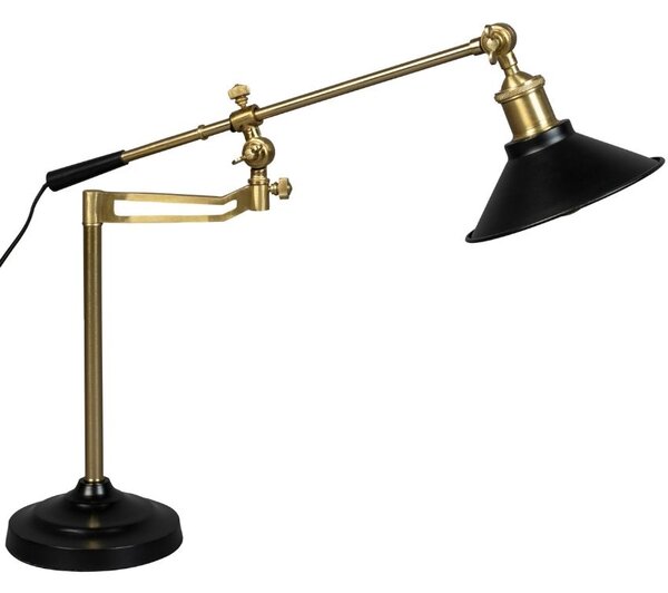 Černo zlatá kovová stolní lampa DUTCHBONE PENELOPE