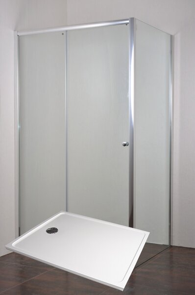 Sprchový kout rohový s posuvnými dveřmi ONYX A 1 čiré sklo 120 x 90 x 198 cm s vaničkou z litého mramoru POLARIS