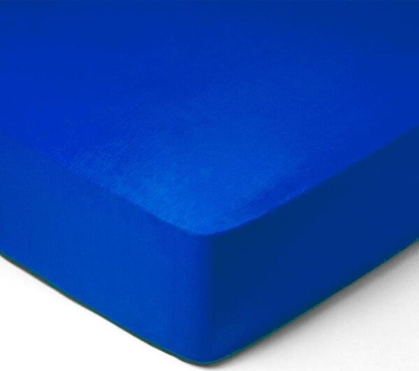 DekorTextil Jersey napínací prostěradlo tmavě modré ROZMĚR: (š/d/v) 150 x 200 x 20 cm